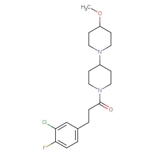 3-(3-chloro-4-fluorophenyl)-1-{4-methoxy-[1,4'-bipiperidine]-1'-yl}propan-1-one