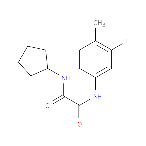 N-cyclopentyl-N'-(3-fluoro-4-methylphenyl)ethanediamide