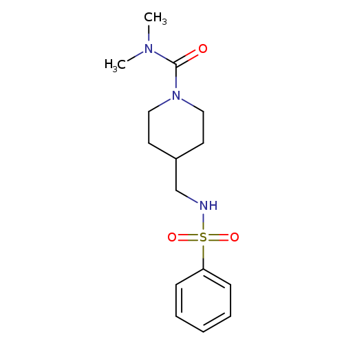 4-(benzenesulfonamidomethyl)-N,N-dimethylpiperidine-1-carboxamide