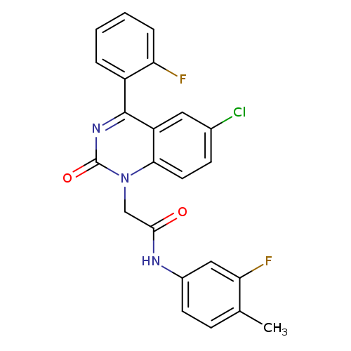 2-[6-chloro-4-(2-fluorophenyl)-2-oxo-1,2-dihydroquinazolin-1-yl]-N-(3-fluoro-4-methylphenyl)acetamide
