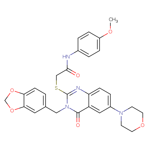 2-({3-[(2H-1,3-benzodioxol-5-yl)methyl]-6-(morpholin-4-yl)-4-oxo-3,4-dihydroquinazolin-2-yl}sulfanyl)-N-(4-methoxyphenyl)acetamide