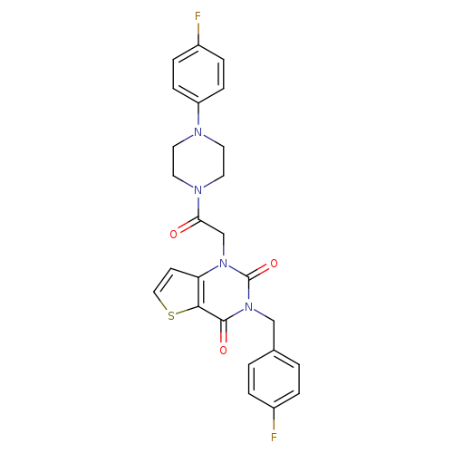 3-[(4-fluorophenyl)methyl]-1-{2-[4-(4-fluorophenyl)piperazin-1-yl]-2-oxoethyl}-1H,2H,3H,4H-thieno[3,2-d]pyrimidine-2,4-dione