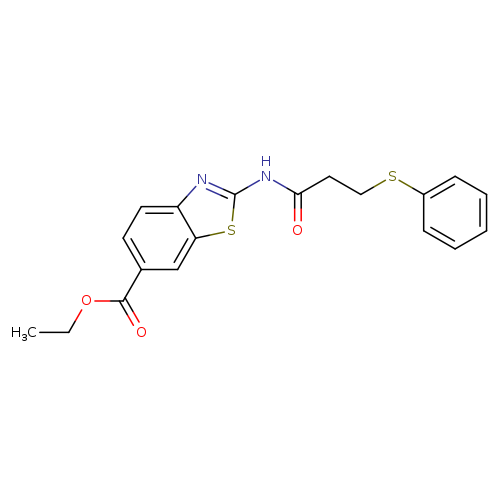ethyl 2-[3-(phenylsulfanyl)propanamido]-1,3-benzothiazole-6-carboxylate