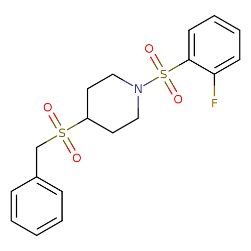 1-(2-fluorobenzenesulfonyl)-4-phenylmethanesulfonylpiperidine