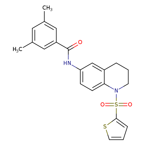 3,5-dimethyl-N-[1-(thiophene-2-sulfonyl)-1,2,3,4-tetrahydroquinolin-6-yl]benzamide