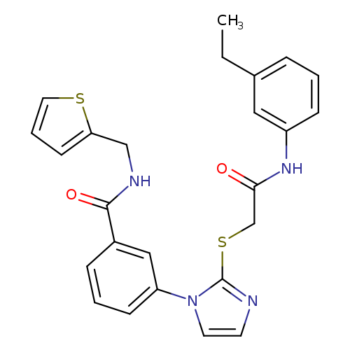 3-[2-({[(3-ethylphenyl)carbamoyl]methyl}sulfanyl)-1H-imidazol-1-yl]-N-[(thiophen-2-yl)methyl]benzamide