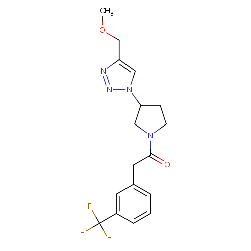 1-{3-[4-(methoxymethyl)-1H-1,2,3-triazol-1-yl]pyrrolidin-1-yl}-2-[3-(trifluoromethyl)phenyl]ethan-1-one