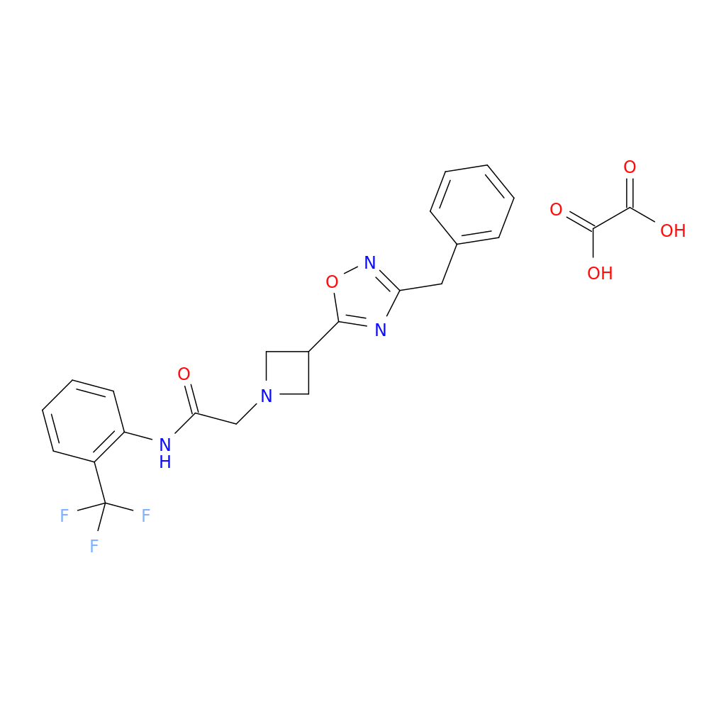 2-[3-(3-benzyl-1,2,4-oxadiazol-5-yl)azetidin-1-yl]-N-[2-(trifluoromethyl)phenyl]acetamide; oxalic acid