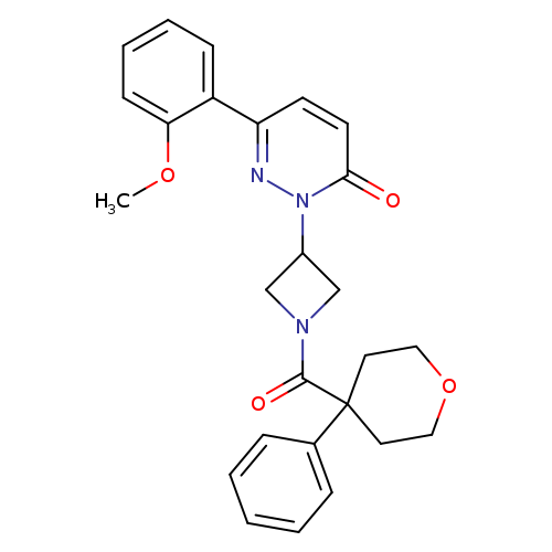 6-(2-methoxyphenyl)-2-[1-(4-phenyloxane-4-carbonyl)azetidin-3-yl]-2,3-dihydropyridazin-3-one