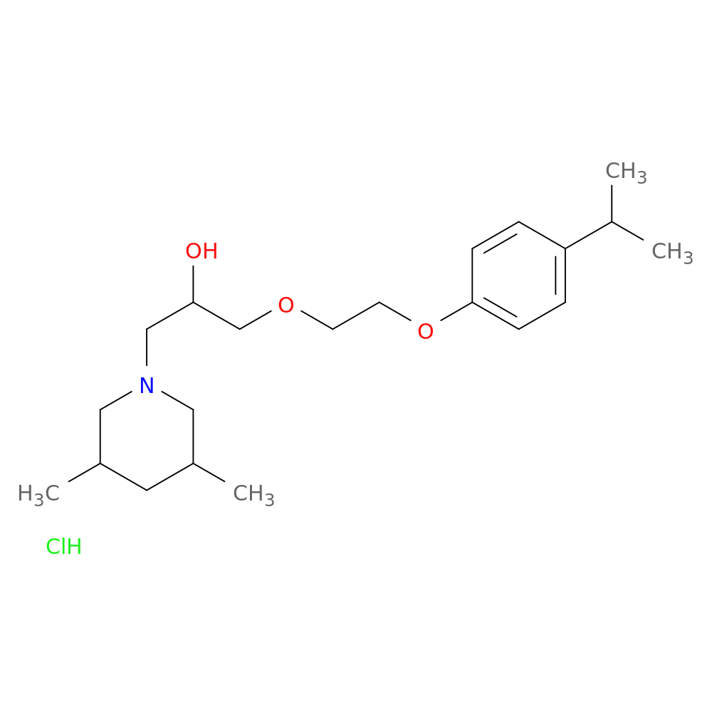 1-(3,5-dimethylpiperidin-1-yl)-3-{2-[4-(propan-2-yl)phenoxy]ethoxy}propan-2-ol hydrochloride