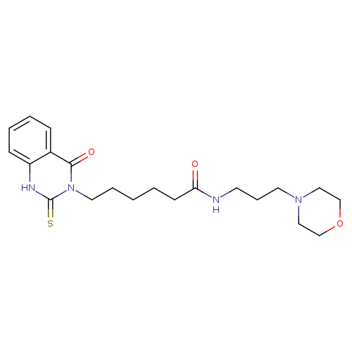 N-[3-(morpholin-4-yl)propyl]-6-(4-oxo-2-sulfanylidene-1,2,3,4-tetrahydroquinazolin-3-yl)hexanamide