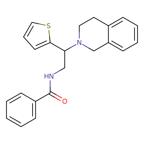 N-[2-(1,2,3,4-tetrahydroisoquinolin-2-yl)-2-(thiophen-2-yl)ethyl]benzamide