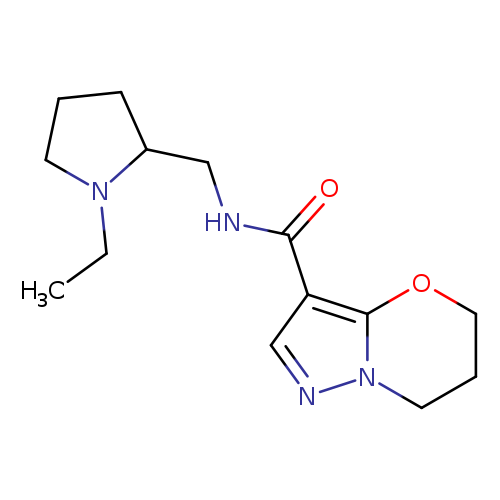 N-[(1-ethylpyrrolidin-2-yl)methyl]-5H,6H,7H-pyrazolo[3,2-b][1,3]oxazine-3-carboxamide