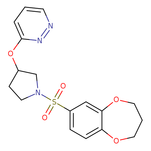 3-{[1-(3,4-dihydro-2H-1,5-benzodioxepine-7-sulfonyl)pyrrolidin-3-yl]oxy}pyridazine