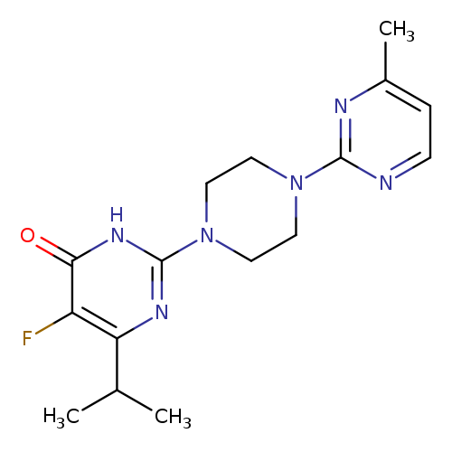 5-fluoro-2-[4-(4-methylpyrimidin-2-yl)piperazin-1-yl]-6-(propan-2-yl)-3,4-dihydropyrimidin-4-one