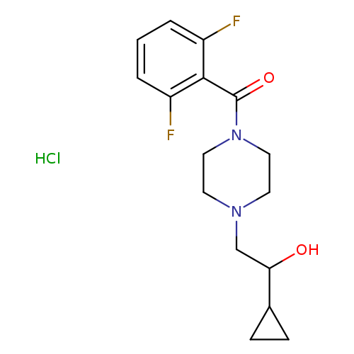 1-cyclopropyl-2-[4-(2,6-difluorobenzoyl)piperazin-1-yl]ethan-1-ol hydrochloride