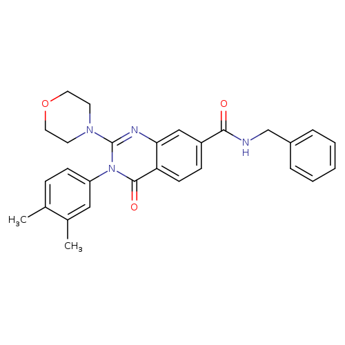N-benzyl-3-(3,4-dimethylphenyl)-2-(morpholin-4-yl)-4-oxo-3,4-dihydroquinazoline-7-carboxamide