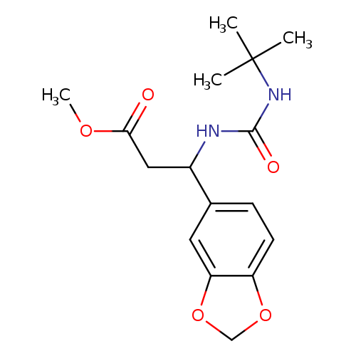 methyl 3-(2H-1,3-benzodioxol-5-yl)-3-[(tert-butylcarbamoyl)amino]propanoate