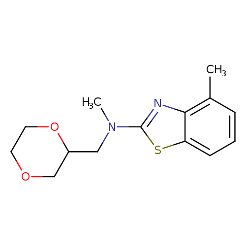 N-[(1,4-dioxan-2-yl)methyl]-N,4-dimethyl-1,3-benzothiazol-2-amine