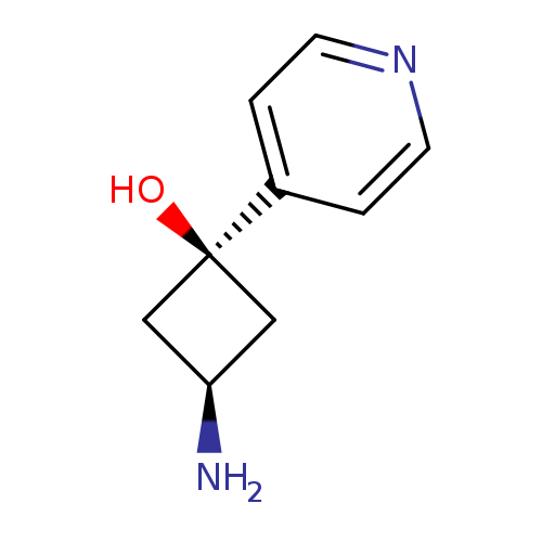 (1s,3s)-3-amino-1-(pyridin-4-yl)cyclobutan-1-ol, trans