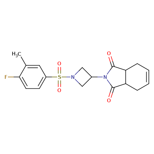 2-[1-(4-fluoro-3-methylbenzenesulfonyl)azetidin-3-yl]-2,3,3a,4,7,7a-hexahydro-1H-isoindole-1,3-dione