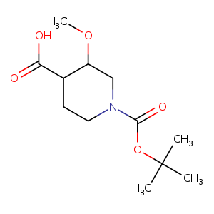 1-[(tert-butoxy)carbonyl]-3-methoxypiperidine-4-carboxylic acid, Mixture of diastereomers