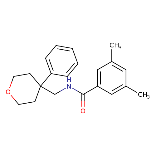 3,5-dimethyl-N-[(4-phenyloxan-4-yl)methyl]benzamide