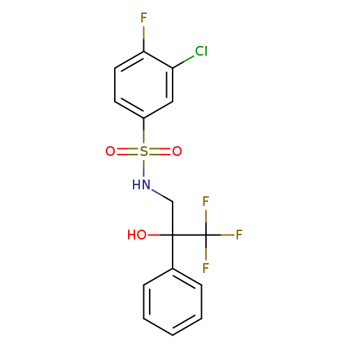 3-chloro-4-fluoro-N-(3,3,3-trifluoro-2-hydroxy-2-phenylpropyl)benzene-1-sulfonamide