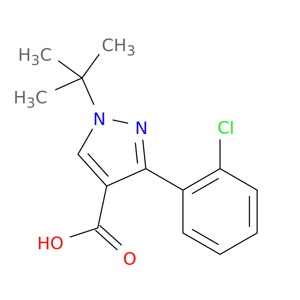 1-tert-butyl-3-(2-chlorophenyl)-1H-pyrazole-4-carboxylic acid