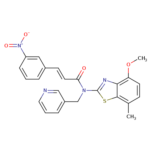 (2E)-N-(4-methoxy-7-methyl-1,3-benzothiazol-2-yl)-3-(3-nitrophenyl)-N-[(pyridin-3-yl)methyl]prop-2-enamide
