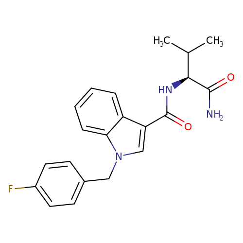 N-[(1S)-1-(aminocarbonyl)-2-methylpropyl]-1-[(4-fluorophenyl)methyl]-1H-indole-3-carboxamide