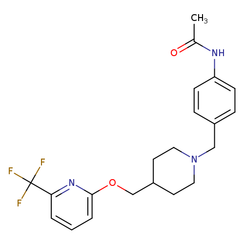 N-(4-{[4-({[6-(trifluoromethyl)pyridin-2-yl]oxy}methyl)piperidin-1-yl]methyl}phenyl)acetamide