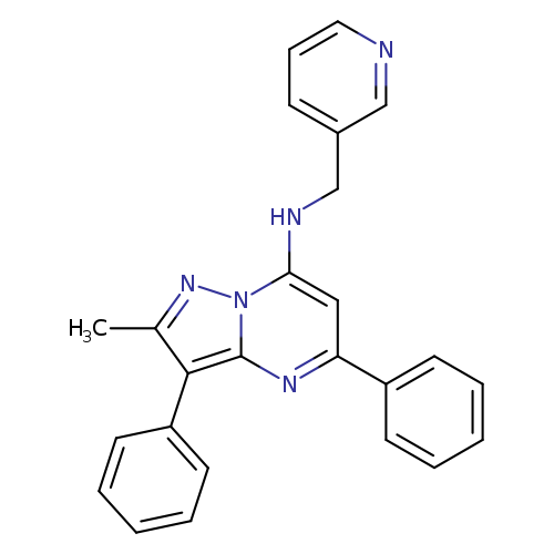 2-methyl-3,5-diphenyl-N-[(pyridin-3-yl)methyl]pyrazolo[1,5-a]pyrimidin-7-amine