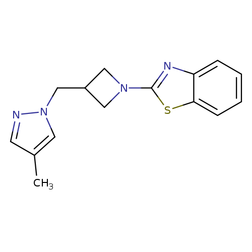 2-{3-[(4-methyl-1H-pyrazol-1-yl)methyl]azetidin-1-yl}-1,3-benzothiazole