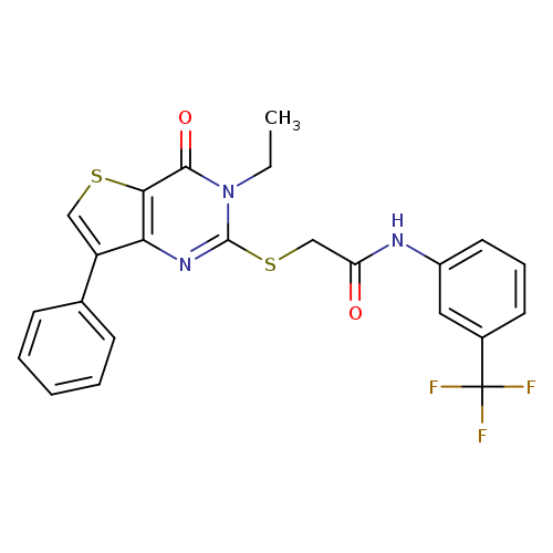 2-({3-ethyl-4-oxo-7-phenyl-3H,4H-thieno[3,2-d]pyrimidin-2-yl}sulfanyl)-N-[3-(trifluoromethyl)phenyl]acetamide