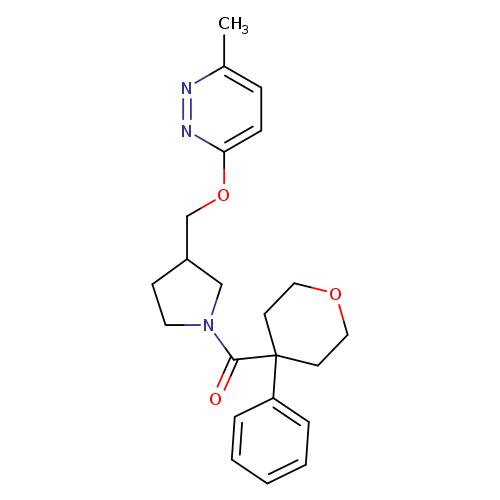 3-methyl-6-{[1-(4-phenyloxane-4-carbonyl)pyrrolidin-3-yl]methoxy}pyridazine