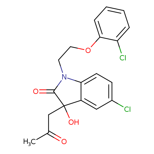 5-chloro-1-[2-(2-chlorophenoxy)ethyl]-3-hydroxy-3-(2-oxopropyl)-2,3-dihydro-1H-indol-2-one