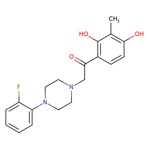 1-(2,4-dihydroxy-3-methylphenyl)-2-[4-(2-fluorophenyl)piperazin-1-yl]ethan-1-one