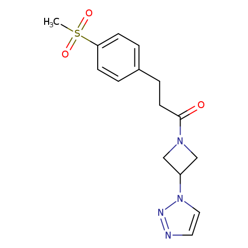 3-(4-methanesulfonylphenyl)-1-[3-(1H-1,2,3-triazol-1-yl)azetidin-1-yl]propan-1-one