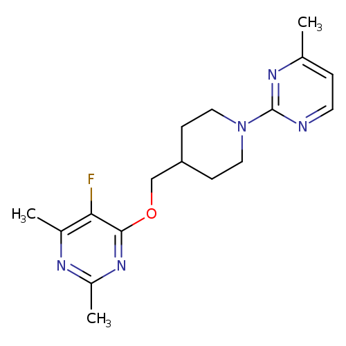 5-fluoro-2,4-dimethyl-6-{[1-(4-methylpyrimidin-2-yl)piperidin-4-yl]methoxy}pyrimidine