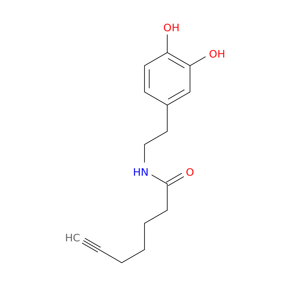 N-[2-(3,4-dihydroxyphenyl)ethyl]hept-6-ynamide