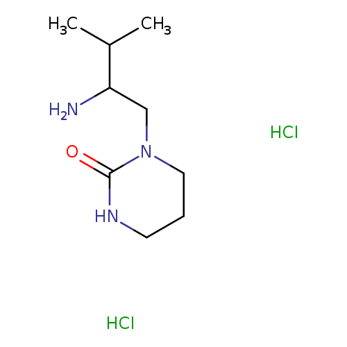 1-(2-amino-3-methylbutyl)-1,3-diazinan-2-one dihydrochloride