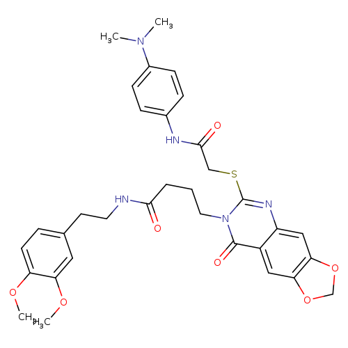 N-[2-(3,4-dimethoxyphenyl)ethyl]-4-{6-[({[4-(dimethylamino)phenyl]carbamoyl}methyl)sulfanyl]-8-oxo-2H,7H,8H-[1,3]dioxolo[4,5-g]quinazolin-7-yl}butanamide