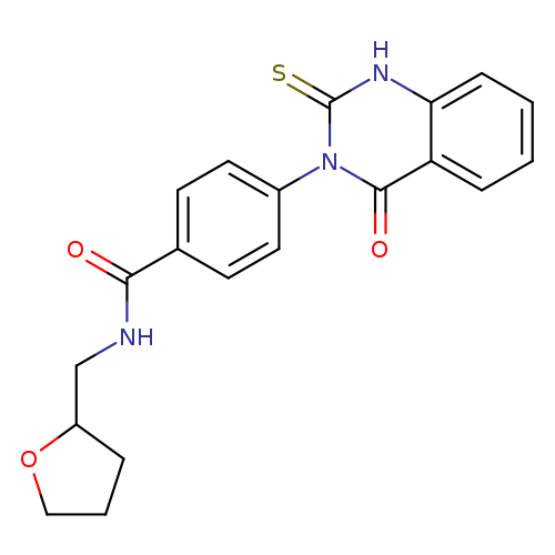 4-(4-oxo-2-sulfanylidene-1,2,3,4-tetrahydroquinazolin-3-yl)-N-[(oxolan-2-yl)methyl]benzamide