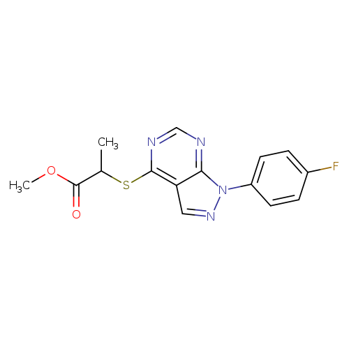 methyl 2-{[1-(4-fluorophenyl)-1H-pyrazolo[3,4-d]pyrimidin-4-yl]sulfanyl}propanoate