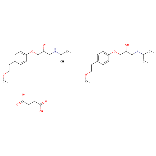 Butanedioic acid, compd. with (±)-1-[4-(2-methoxyethyl)phenoxy]-3-[(1-methylethyl)amino]-2-propanol (1:2)