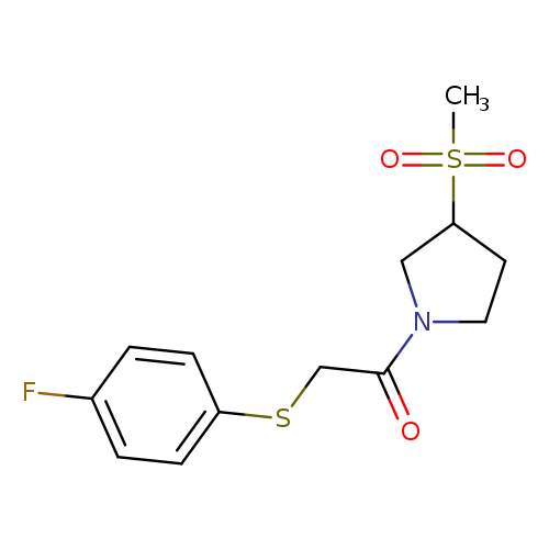 2-[(4-fluorophenyl)sulfanyl]-1-(3-methanesulfonylpyrrolidin-1-yl)ethan-1-one