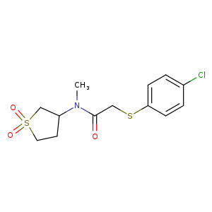 2-[(4-chlorophenyl)sulfanyl]-N-(1,1-dioxo-1lambda6-thiolan-3-yl)-N-methylacetamide