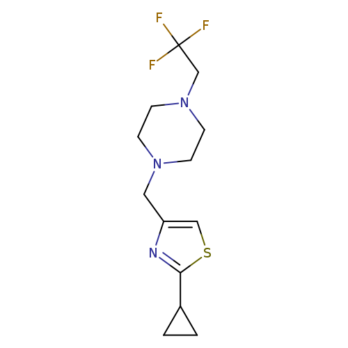 1-[(2-cyclopropyl-1,3-thiazol-4-yl)methyl]-4-(2,2,2-trifluoroethyl)piperazine