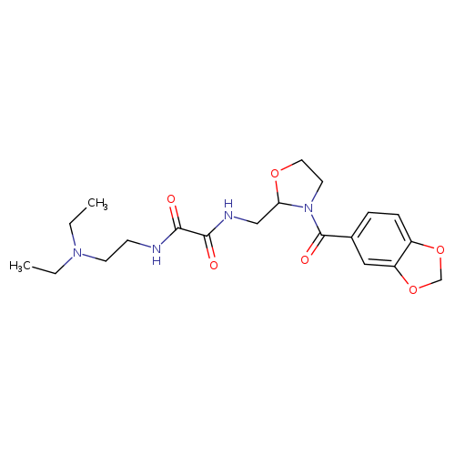 N'-{[3-(2H-1,3-benzodioxole-5-carbonyl)-1,3-oxazolidin-2-yl]methyl}-N-[2-(diethylamino)ethyl]ethanediamide